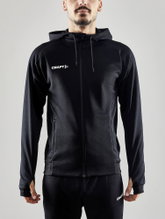 Craft Trainingsjacke Evolve Hood - strapazierfähige Mid-Layer-Kapuzenjacke aus Stretchmaterial - schwarz Herren